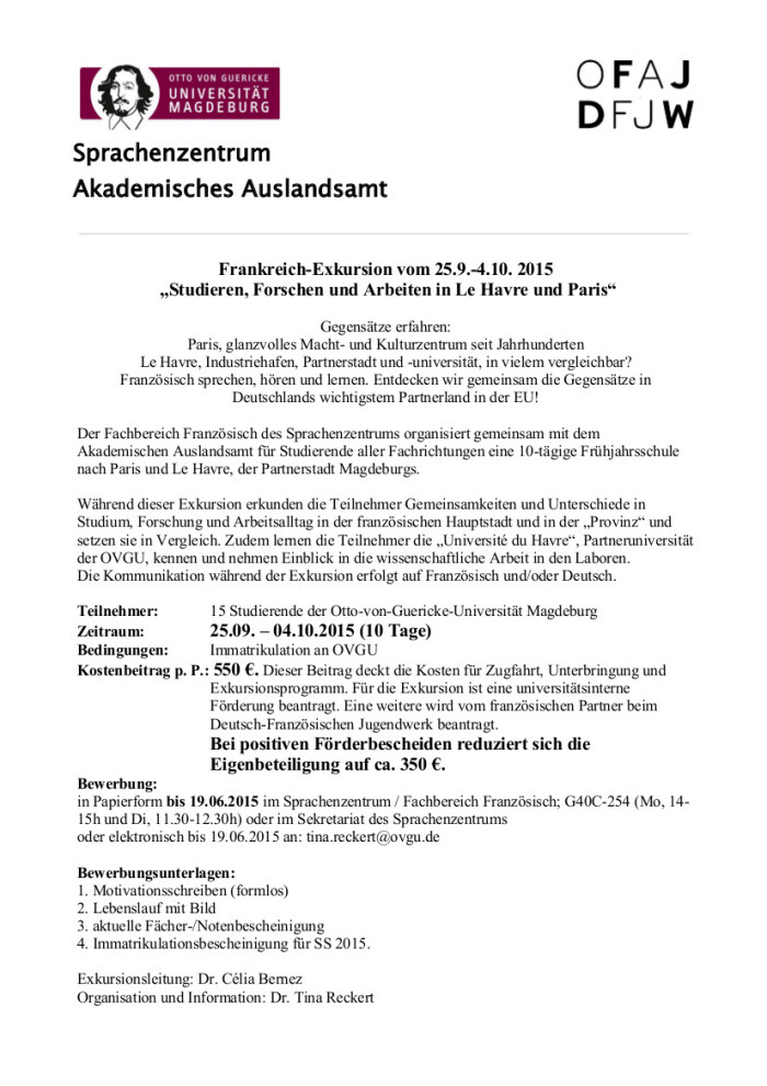 Frankreich Ausschreibung